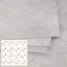 SHEETMORI 裝飾地磚 7片 可撕除貼紙 TL-C01, 混凝土淺灰色