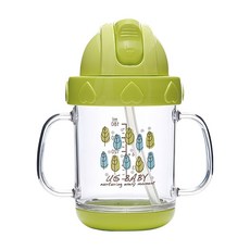 US baby 優生 甜心馬卡龍森活學飲杯 180ml, 綠色, 1個