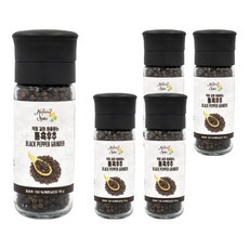 내츄럴스파이스 직접 갈아 사용하는 통흑후추 그라인더, 55g, 5개