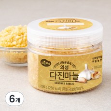 맑은물에 의성 다진마늘, 200g, 6개
