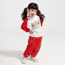 BERRYMAY 兒童並排熊熊拉格蘭袖上下衣套裝