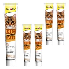 Gim Cat 俊寶俊喵 雙效化毛膏 含美味起司及純天然芳香麥芽, 50g, 化毛, 5條