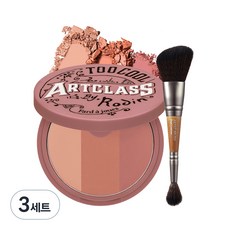 투쿨포스쿨 아트클래스 바이로댕 엑스퍼트 블러셔 9.5g + 듀얼 컨투어 브러쉬, 드 로제, 3개