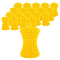 실리콘 수세미 옐로, 20개, 1개입