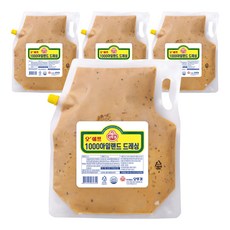오뚜기 1000 아일랜드 드레싱, 2kg, 4개