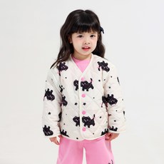韓國 MInIBEBE 女童款Myumyu Cat雙面穿鋪棉外套