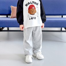 WALTONKIDS 兒童日常直筒棉褲
