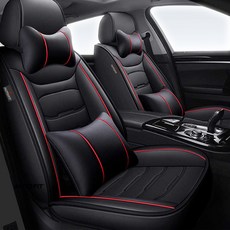 Autofit 4D皮革全座位椅套含靠墊組, 1套, 黑紅雙色
