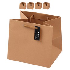 포포팬시 블랙라벨 무지 크라프트 쇼핑백, 5개