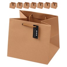 포포팬시 블랙라벨 무지 크라프트 쇼핑백, 8개