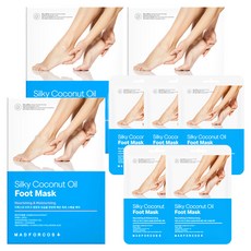 매드포코스 촉촉한 실키 코코넛 오일 풋마스크, 5개입, 3개, 16ml