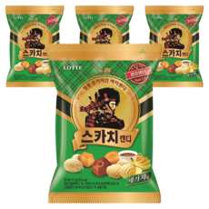 롯데웰푸드 스카치 캔디 세가지맛, 4개, 157g