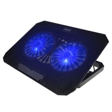 Home Planet 雙風扇筆電散熱器支架, 黑色, 1個