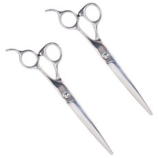 예스뷰티 EMOYA 가정용 장커트 미용가위 YB-70C, 실버, 2개