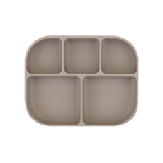 Dailylike BONBON 矽膠吸盤餐盤, 06 可可色, 1個