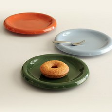 이우아여사 오데뜨 버블 플레이트 3종, 딥그린 + 라이트블루 + 딥오렌지, 1개