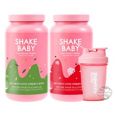 쉐이크베이비 다이어트쉐이크 말차맛 750g + 딸기맛 750g + 전용보틀, 1세트