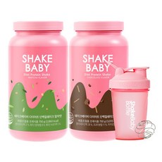 쉐이크베이비 다이어트쉐이크 말차맛 750g + 초코맛 750g + 전용보틀, 1세트