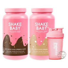 ShakeBaby 纖活蛋白奶昔粉 2罐組+專用搖搖杯, 1組