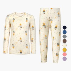 엠알키즈 아동용 브레드이발소 기모내의 상하세트