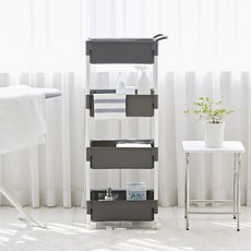 house recipe. 多用途移動式四層推車, 灰色, 1個