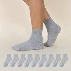 골드만싹스 여성용 스포츠 프리미엄 카바 밴딩 양말 10켤레, 그레이, 10개