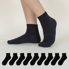 골드만싹스 여성용 프리미엄 카바 밴딩 스포츠 양말 10켤레 세트, 블랙, 10개