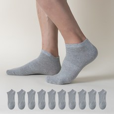 Goldman Socks 男士運動優質休閒短筒襪 10雙, 灰色, 10個
