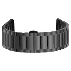 DC NET WORK 直流網絡 Galaxy Frontier/Gear S3/Watch 3 22mm 霧面金屬錶帶 (相容 45/46mm), 黑色的, 1個