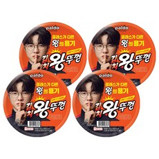 왕뚜껑 김치 컵라면 110g, 4개