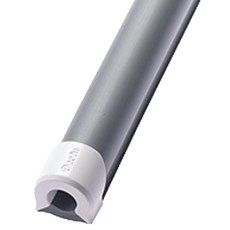 DECLU 케이블데코 라지형 2입 - 연질 전선몰딩, 2-7 라지형 - 진회색 (흰색 캡)