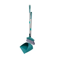 EASY CLEANER 家簡塵除 潔淨掃 掃把畚斗組 兩節式, 1組, Green