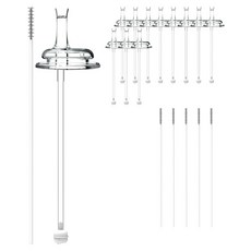 soonsooa 吸管蓋 4入+重力球吸管 4入+吸管清潔刷 2入組, 透明, 3組