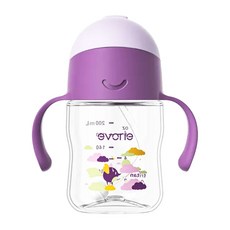 evorie 愛得利 Tritan 寶寶吸管杯, 耐摔耐咬，耐高溫可水煮, 200ml, 1個, P-M