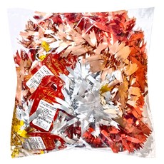 聖誕雙叉葉造型金蔥條 Set 聖誕裝飾, 3.5吋, 6組, 金蔥