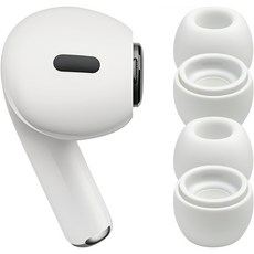 奶茶 AirPod Pro 專屬矽力耳塞 XS, 4個, 單一商品, 白色