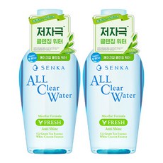 센카 올 클리어 미셀라 포뮬러 프레시 N 클렌징 워터, 230ml, 2개