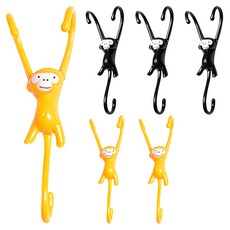 RIVER-GREEN 猴子多用途雙臂掛架, 隨機出貨, 6個