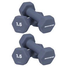 스케쳐스 와이드핏 육각 아령 덤벨, 1.5kg, 4개