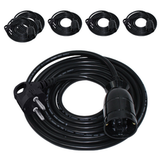 원스탑 고용량 1구 연장코드선 16A, 1.5m, 블랙, 6개