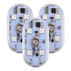 車門警示燈 觸控氛圍燈 ABS材質 5.1x2.7x0.8cm, 冰藍光, 3個