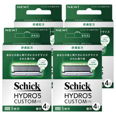 Schick舒適牌 水次元5辨型舒膚配方刀片 5枚刀片, 4片, 4盒