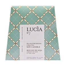 LUCIA 香氛蠟燭 50hr/200g 清新舒壓 提升居家品味, 西洋菜和印度茶, 1件