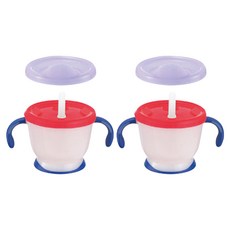 릿첼 AQ 첫걸음 머그 스텝업 빨대컵 세트, 150ml, 2개, 네이비블루