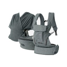 POGNAE MAX 萬能四合一透氣揹巾 Set (防哭鬧/防躁動/兒科推薦/新生兒/超透氣/德國紅點設計大獎), 1500g, 迷霧灰