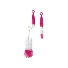 KU.KU Duckbill 酷咕鴨 360度旋轉抗菌奶瓶刷, 粉, 1個