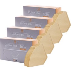 新咖啡濾紙棕色 3-4 份, 4個, 100入
