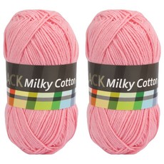 Brandyarn Milky Cotton BLACK 棉混紡編織線, 66號 粉紅色, 2個