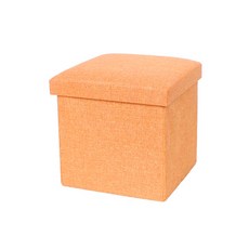 마켓에이 접이식 수납 의자 보관함, 오렌지, 1개