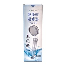 THE LOEL 蓮蓬頭濾水器 TLV-50 過濾雜質 自然負離子 韓國製造, 透明, 1盒
